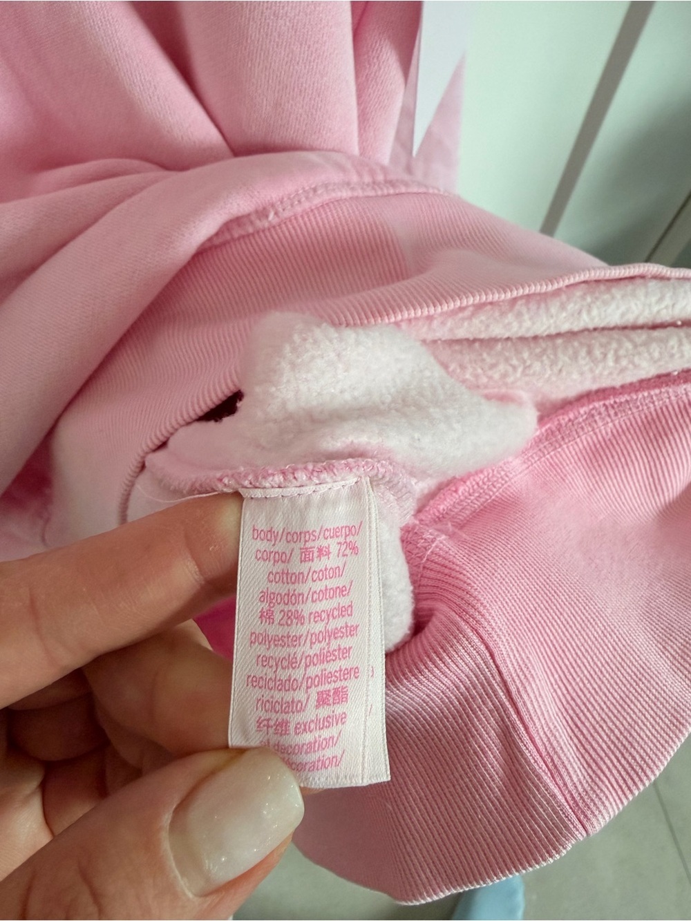 PINK x LoveShackFancy Oversized Crew Neck Dress in Pink Lollipop Wash L - Picture 6 of 6